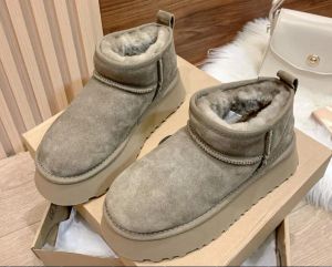 Winter Ultra Mini Boot Designer Australian Platform Tasman Boots Leder Warm Ankle Fur Booties Schaffell Tazz Snow Boot Schuhe 099