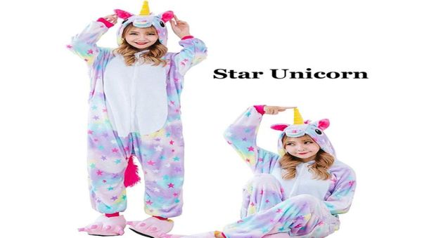 Hiver unisexe Unicorn pyjamas kigurumi animal star pyjamas femmes grenouillères adultes cosplay stitch grenouillère de couchette de sommeil1648636