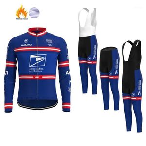 Winter US Postal Team Fietsen Jersey Set Mannen Kleding Triathlon Fiets Broek MTB Clothes Road Bike Pak Maillot Culotte