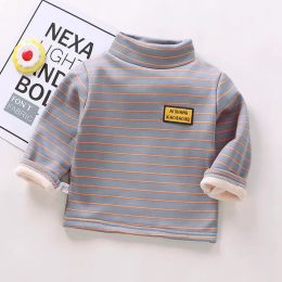 Hiver Velvet Kids Girl Boy T-shirts Chemises à col roulé 2-6y Vêtements Blouse Vêtements Girls Shirt TEES AUTOM