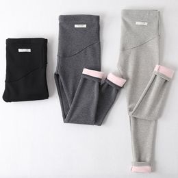 Pantalon de velours d'hiver pour femmes enceintes LEGGING DE MATERNITY VÊTEMENTS ÉQUIPES Pantalon de grossesse épaississant LJ201114