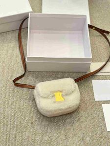 Hiver polyvalent nouveau Mini sac à bandoulière en laine d'agneau sacs à bandoulière portefeuille en peluche sac de créateur de luxe porte-monnaie pochette décontractée sac à main