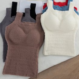 Camisole de sous-vêtements thermiques d'hiver avec des vêtements de soutien-gorge Vêtements à épaule large bandoulière