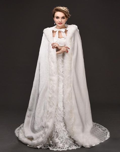 Winter War Faux Fur Bridal Cloak When When Warmed Trim Fish Longos