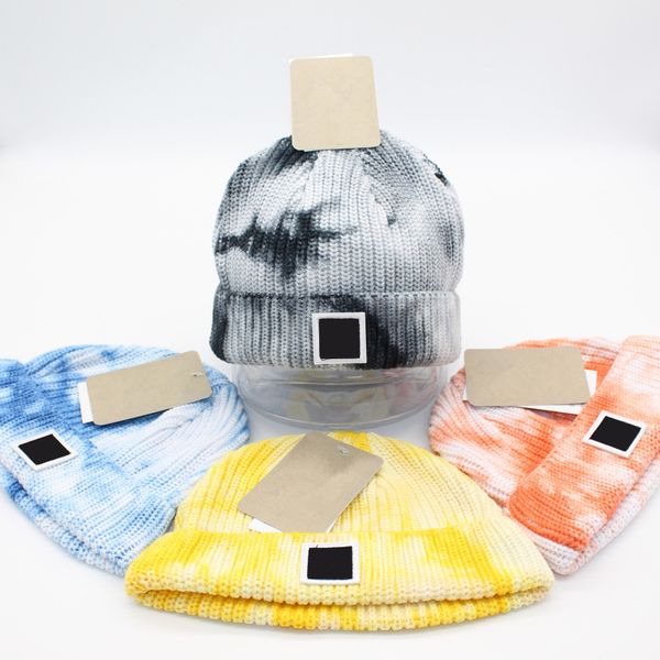 Gorros de abrigo de invierno para hombre y mujer, gorro tejido a la moda, bordado, gorro de Hip Hop, gorros de esquí de lana Unisex