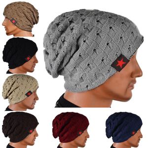 Winter Warm Chunky Knit Beanie voor Man Hat Reversible Baggy Bonnet Double Sides Beschikbaar Gratis Verzending