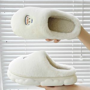 Winter warm katoen dikke zachte zool mannen vrouwen binnen de vloer flat solide colo home non-slip schoenen paar slippers 23092222222