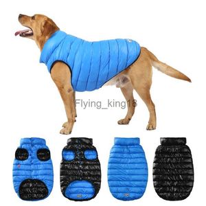 Vêtements de chien chauds hivernaux grand animal de compagnie veste imperméable réversible pour chiens de compagnie manteau bulldog golden retriever labrador vêtements hkd230812