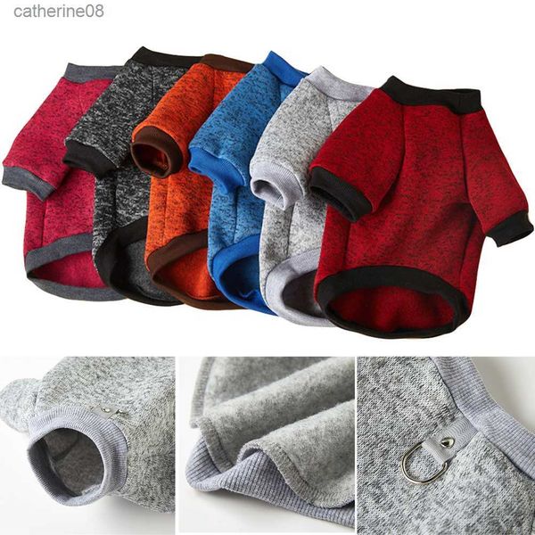 Ropa cálida de invierno para perros, chaleco para perros pequeños y medianos con anillo para tirar, ropa para cachorros y gatos de lana suave, abrigo de Bulldog, disfraces de Pug L230621