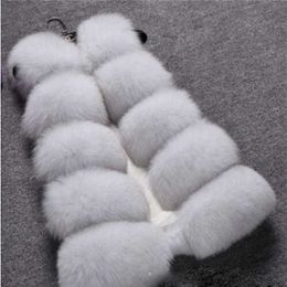 Winter Warm Fashion Women Faux Fur Vest Faux Fur Coat Fur Vest Colete Feminino Plus Size 3XL 211213
