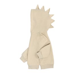 Sweat à capuche en polaire pour enfants, vêtement d'extérieur chaud d'hiver, en coton solide, pour bébés garçons et filles, haut de dinosaure, vêtements d'extérieur pour enfants de 4 à 12 ans