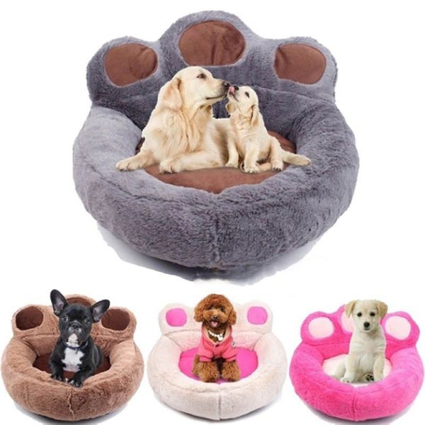 Cama de invierno cálida de lana para perros, camas redondas para perros pequeños, medianos y grandes, alfombrillas de felpa para mascotas Extra grandes, suministros para casa de gatos con forma de oso suave 2632