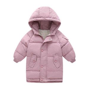Vestes chaudes d'hiver Veste étendue 2-10 ans Garçons et filles Vêtements à capuche épaissie Nouvelle mode coréenne Vêtements pour enfants J220718