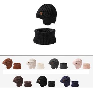 Conjunto de bufanda de punto cálido de invierno para hombre y mujer, forro polar, bufanda de punto, conjunto de gorro, gorro para mujer, conjunto de bufanda, gorro de esquí de invierno, gorro de punto holgado con forro polar