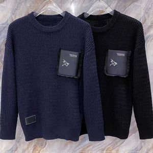 Hiver chaud tricots hommes pull en laine Arc Designer chandails hommes femmes tricot poche broderie pull manteau Sport sweat