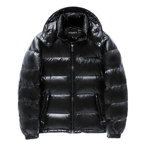 Hiver chaud hommes veste manteau décontracté automne à capuche hommes court épais doudoune blanc duvet de canard Parka mâle brillant mode manteau 210818