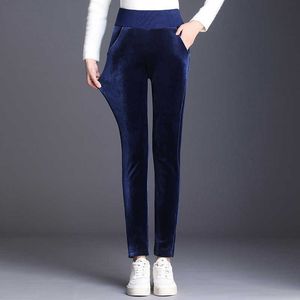 Pantalón cálido de invierno Mujeres Plus Terciopelo Espesar Leggings Flaco Casual Tobillo Longitud Pantalón Alto Cintura Tamaño grande Mujeres 210608