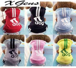 Hidies pour chiens de compagnie chauds Coton Fourlegs Hoodies tenue pour les petits chiens Chihuahua Pug Pullage de vêtements de chiot