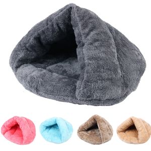 Hiver chaud animaux lit 9 couleurs doux polaire épaissir nid petit chiot chiens chenil lit chaton grotte sac de couchage chiot maison 201123