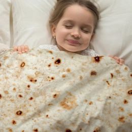 Mostillas de tortilla de pizza cálida de invierno manta de tiro suave para la cama sofá cama de peluche de la manta de viaje de avión manta burrito