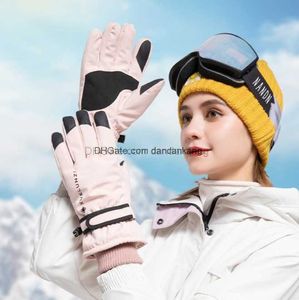Winter warm ski protective gloves outdoor sports waterproof motorcycle bicycle cycling Racing Glove women girls Touch Screen snow Snowboarding mittens