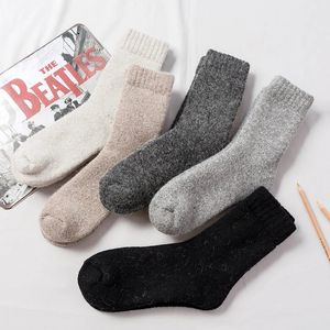 Hiver chaud épaissir laine chaussettes haute qualité thermique neige femmes chaussettes Super épais respirant couleur unie cachemire équipage chaussette