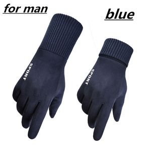 Gants de sport coupe-vent chauds d'hiver mitaines cyclisme en plein air épaissir escalade hommes femme gants en daim à écran tactile