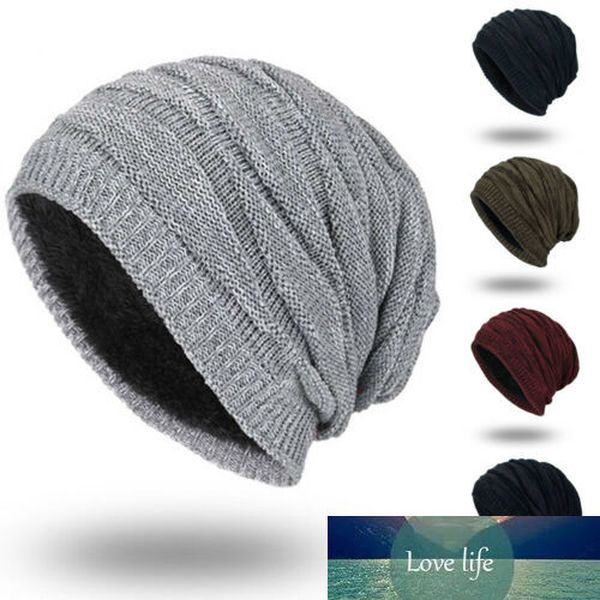 Winter Women Women Men Slouch Sbaggy Hat gorro sólido Ski Gorro grueso Beanie Ventas calientes