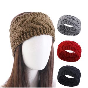 Hiver plus chaud oreille tricoté bandeaux pour femmes laine Crochet large bandeau Turban Bandana bandeau cheveux larges chapeaux accessoires