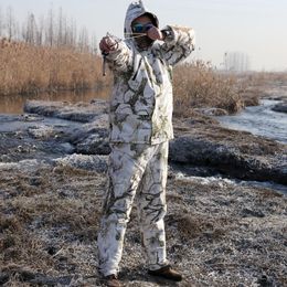 Hiver imperméable Fauche chaude de chasse Camouflage Camouflage Snow Bionic Camouflage Vêtements Ghillie costumes mâles