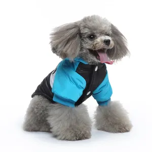 Gilet d'hiver imperméable et coupe-vent réversible pour chien, manteau chaud pour chien par temps froid, doudoune pour chiens de petite, moyenne et grande taille, bleu