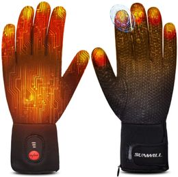 Gants de moto coupe-vent d'hiver gants chauffants pour hommes pour les sports de plein air mitaines de Ski femmes Snowboard thermique électrique 231220