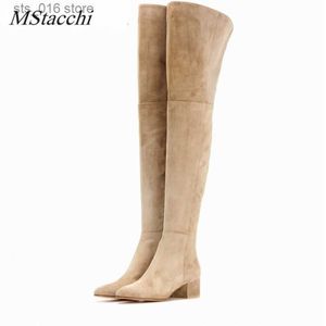 Winterdomen herfst over de knie rond teen midden hiel faux zijkant zipper pluche botas mujer klassiekers suède dij heren h a