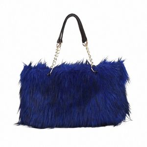 Bolsa de invierno Bag Luxury Faux Fur Shop Teles Bag Metal Chain Bold Bag Bagn Bag Ladingy 2021 Nuevos bolsos para el hombro Diseño de lana fría T23O#