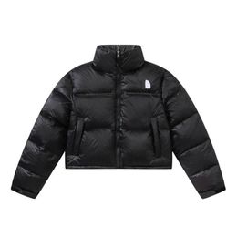 Hiver femmes manteau designer doudoune mode court col debout lettre brodée femmes veste en coton polyvalent décontracté sport pain parkas unisexe chaud vers le bas