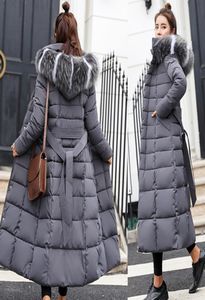 Hiver Femmes Down Veste Long Hooded 2019 Vêtements de neige de mode chauds CotonPadded à manches longues Couet pour une femme 734 SH4782992