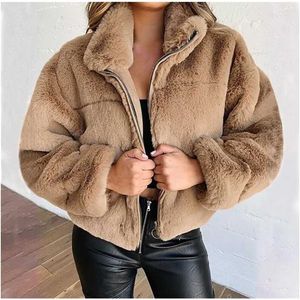 Winter Dames Hoodie Warme Lange Mouw Fleece Jassen Crop Tops Zip Up Punk Uitloper Jassen Met Zakken Grote maat Short Coat 211007