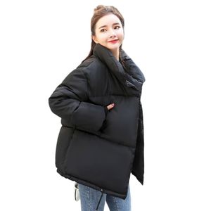 Hiver Femmes Veste Épais Chaud Femme Parka Col Montant Manteaux Court Automne Coton Vestes 201019