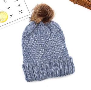 Winter Vrouwen Gebreide Geborstelde Hoed Meisjes Mannen Warme Fleece Pom Pom Grote Bont Bal Wol Dikke Muts Lady Skull Beanie casual Gehaakte Ski Outdoor Caps