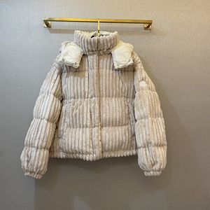 Manteaux d'hiver en velours côtelé pour femmes, vestes chaudes à la mode, Parka décontractée avec lettres imprimées, manteau Flexible de haute qualité, vêtements d'extérieur
