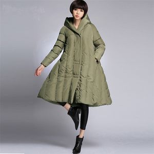 Winter Women's Down Coat Hem is groot voor dikke mensen. Groot formaat 10XL Puffer Jacket Zwart Red Navy Green Army 211018