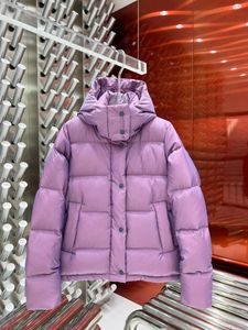 Veste d'hiver à col à capuche pour femmes, associée à une doudoune américaine épaisse et chaude pour sports de plein air, édition courte, rose