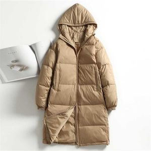 Veste d'hiver pour femmes, manteau long, léger, surdimensionné, épais, chaud, ample, veste ultra légère, parka 211108