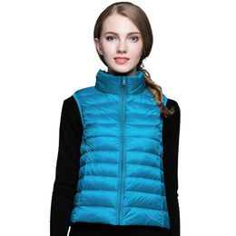 Winter vrouwen effen vest mouwloos jasje Classic Feather Casual bodywarmer Vesten plus size S-XXXLshiny 8GZ2Y