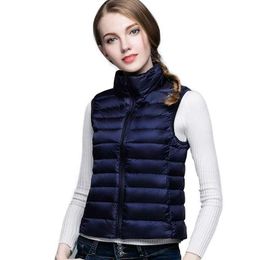 Winter vrouwen effen vest mouwloos jasje Classic Feather Casual bodywarmer Vesten plus size S-XXXLshiny 5Z5X0