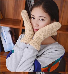 Hiver femmes gants chauds Twist tricoté mitaines femme extérieur gant bras plus chaud gants 12 pcs/lot livraison gratuite
