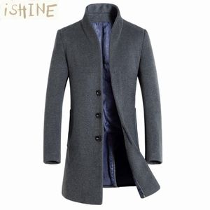 Manteau de laine d'hiver hommes longues sections manteaux de laine épais hommes veste de mode décontractée casaco masculino palto caban pardessus