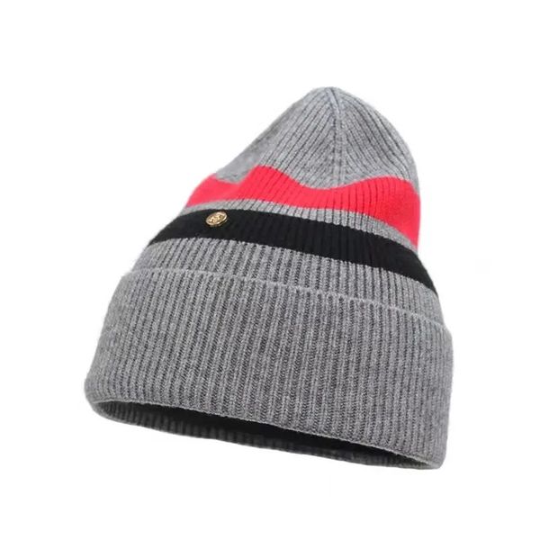 Laine d'hiver tricoté chapeau pour hommes femmes design mode hip hop lettre solide crâne bonnet casquettes décontracté chaud épais casquette noir blanc chapeaux Y7