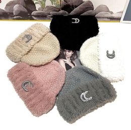 Winter Wool Knitting Hats Beanie Cap Designer Fashionable Styles Brand Letter Bonnet ingelegde Crystal Autumn Skull Caps Outdoor Damesheren Travel Skiing Sport Hoed