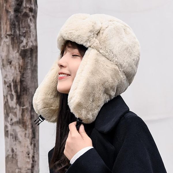 Bonnet épaissi en laine d'hiver Northeast Outdoor Skull Caps Warm Wool Cycling Ear Protection Hat